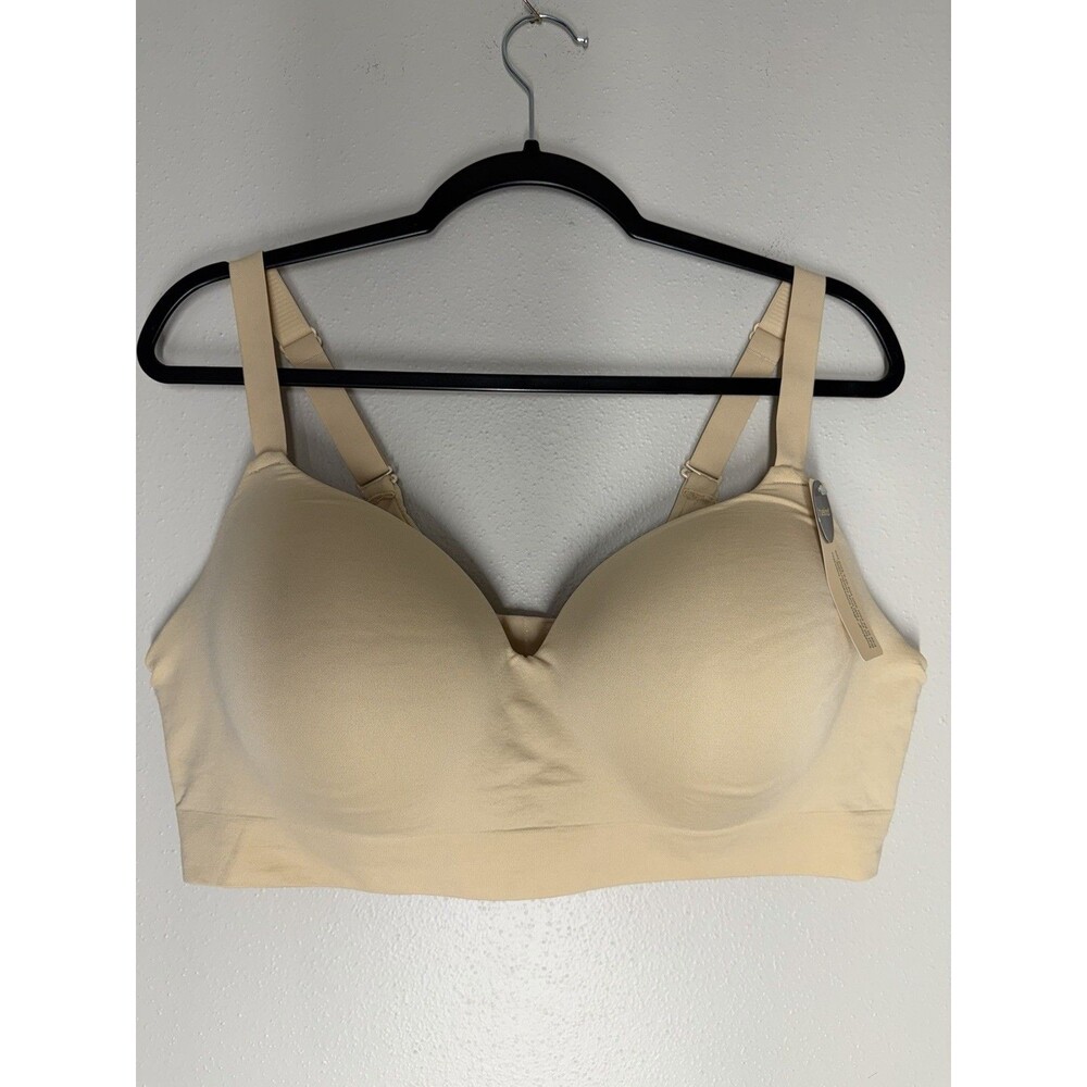 Truekind 10210 Beige Supportive Comfort Wireless Shaping Bra Sz 4XL NWT